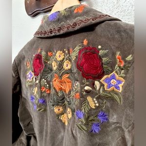 Embroidered Fall Coat
